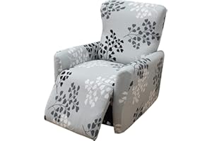 YEKUHE Copertura Divano Reclinabile 1 Posto Fodere Copripoltrona Relax Elettrica Universale Fodera per Poltrona Reclinabile 4 Pezzi Elasticizzato Lavabile Rimovibile, Copertura per Poltrona Elettrica Reclina