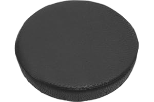 VOSAREA Hockerbezug Rund 30cm Schwarz Hochelastischer Stuhlhussen Waschbar Staubdicht Runde Hocker Bezug Barhockerbezug Schonbezüge für Hocker