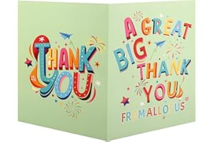 Gosknor Grande Carte de Remerciement, 40x27cm Carte Vœux Géante avec Enveloppe pour Patron Enseignant Collègue pour Départ à la Retraite (Vert)