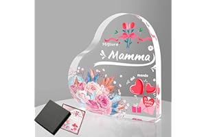 PulangRen Regalo Mamma - Regalo Festa Della Mamma - Placca Acrilica, Regalo Mamma Compleanno, Regalo per Mamma, Regali Mamma, Regalo Mamma Natale, Regalo Compleanno Mamma, Regali x la Mamma