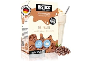 ‎INSTICK JUST ADD WATER INSTICK Zuckerfreies Instant-Getränk für Milchprodukte (Typ Eiskaffee) - 1 Packung für 12 x 0,25 L - Ideal für Milch, Joghurt, Skyr, Quark- Vegan & Kalorienarm