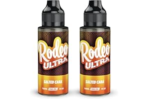 Rodeo Ultra Vape Liquid 2 x 100ml Salted Car Vape Juice E Liquid 70/30 Ecig Juice Cigarette Liquid Sub Ohm Juice Flavoured E Juice E Cigarette E-Liquid Nicotine Free Vape Short Fill