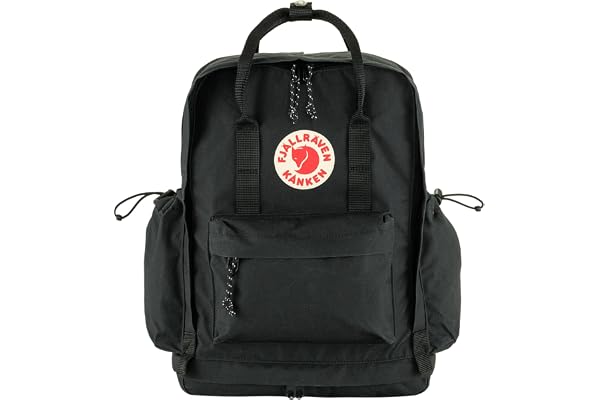 FJALLRAVEN Unisex Kånken Outlong sportryggsäck, Svart, En storlek, Sport