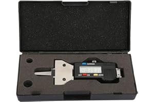 YUMILI Digitaler Reifenprofiltiefenmesser, Reifenerkennung 0-25 mm LCD Digitaler Reifentiefenmesser Profiltiefenprüfer 0,01 mm Profilprüfwerkzeug