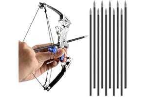 TIETHEKNOT Großer Bogenschießen Bogen Set Mini zusammengesetzter Bogen Mini Jagdbogen Metall Material Katapult RH/LH für Jagdschießen Praxis Bogenschießen Unterhaltung Spaß