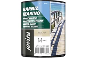 JOVIRA PINTURAS Vernis Marin À l'eau Spéciale résistance dans Les environnements Marins. (750 Millilitres, Mat)