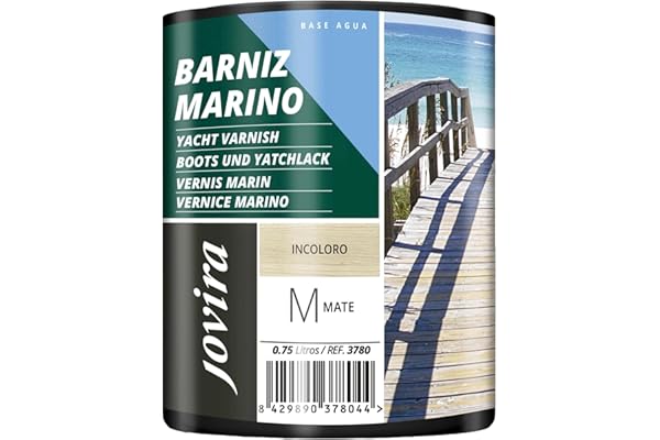 JOVIRA PINTURAS Vernis Marin À l'eau Spéciale résistance dans Les environnements Marins. (750 Millilitres, Mat)