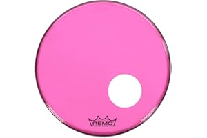 Remo Schlagzeugfell Colortone Powerstroke 3 clear ported 22" P3-1322-CT-PKOH pink