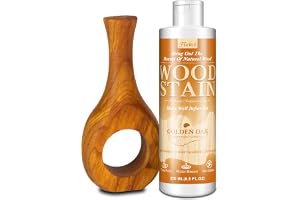Träfärg - Gyllene Ek | 250ml Vattenbaserad lack för möbler, dörrar, fönster, paneler och väggskåp i trä, inomhus och utomhus