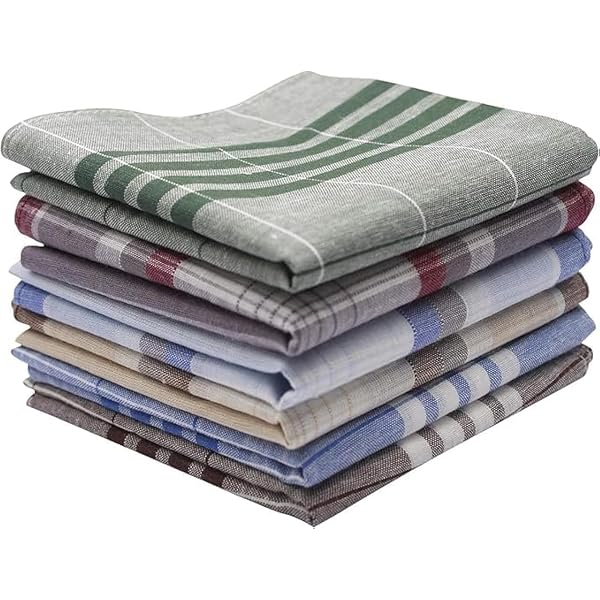 Lot De 12 Mouchoirs En Coton à Carreaux Pour Homme - 40x40cm - Pour Costume, Cérémonie, Mariage