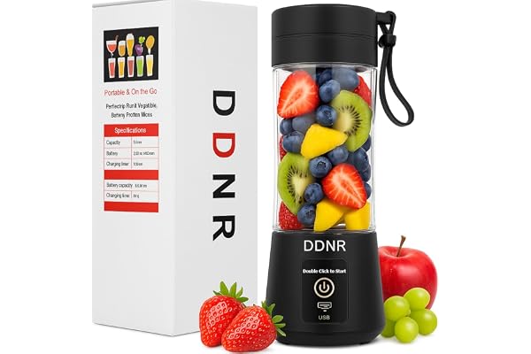 DDN_R_ Blender Mixer Grinder For Juices, Smoothies, Cold Coffee, Protein Portable Rechargeable 6 Blades Blenders For Smoothie And Juices For Home, Office, Gym, Travel (MultiColor)