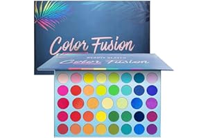 ‎BEAUTY GLAZED 39 Farben Lidschatten Palette Neon Rainbow Color Board Lidschatten Palette Metallic Makeup Set Professionelle Lidschatten-Kosmetik (Color A)