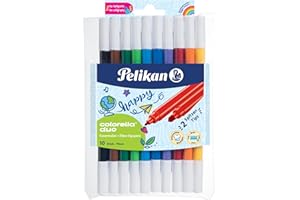 ‎PELIKAN Pelikan, 10 Fasermaler Colorella Duo (1, 10 Farben Etui)