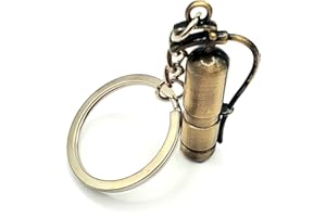 SNS COMPONENTS Llavero de metal pesado extintor de bronce