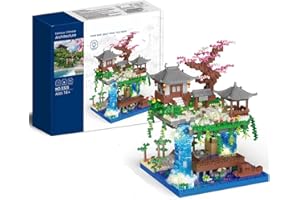 SPURLEH Sakura Bloc de Construction Adulte Mini Blocs de Construction, Bricolage Modèle avec LED Lumière, Creative STEM Toys Model Architecture Set Jardin Plantes, Micro Blocks Cadeau de Noël pour Adultes