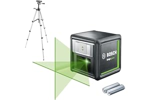 BOSCH HOME AND GARDEN Bosch nivel láser de líneas cruzadas Quigo verde con trípode (alineación fácil y precisa con láser verde para una mejor visibilidad)