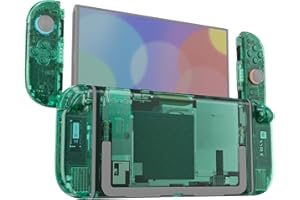 eXtremeRate DIY Replacement Shell Buttons for Nintendo Switch 2, Custom Full Set Rear Back Plate Controller Housing with Button for Switch 2 Handheld Console & Joycon2 - Deluxe Version - Emerald Green
