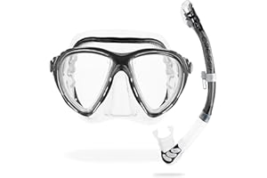 CRESSI Big Eyes EVO - Máscara Simple Big Eyes EVO o Conjunto de Máscara Big Eyes EVO y Tubo Alpha UD, para Buceo y Esnórquel, Talla Única, Adultos