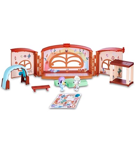 Bluey - School Bus, autobus per il Cole 2 Figure con Bingo Personaggi della serie di disegni inantil, Poster con Destinazione rotante, ragazzi e ragazze + 3 anni, Famoso (BLY39010