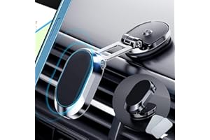 DASHMAG Folding Magnetic Bracket, Retractable Phone Holder, Rotatable Phone Magnet for CAR, VAN Dashboard for iPhone, Samsung, LG, Huawei and All Smartphones