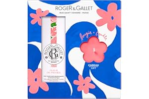 ROGER & GALLET – Coffret cadeau Eau Parfumée Bienfaisante Fleur de Figuier 100 ml + Bougie Parfumée offerte – Coffret Cadeau Femme – Fraîcheur Méditerranéenne et Notes Fruitées