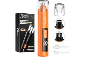 IREDOON Lima Uñas Perro, La última Lima De Uñas Eléctrica De 3 Velocidades Perros con 4 Luces LED, Ultra Silencioso, Recargable - Profesional Cortauñas De Mascotas para Perros, Gatos y Veterinarios