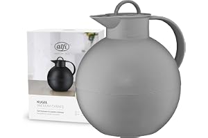 alfi Kugel 0,94 l, grafit grå matta, plast isoleringskanna med hygienisk hård glasinsats, vridlås, designstycke, kulformad te