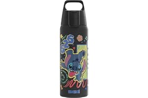 SIGG - Butelka do picia dla dzieci ze stali nierdzewnej – Shield One Disney Lilo & Stitch – nadaje się do napojów gazowanych – szczelna – lekka jak piórko – nie zawiera BPA – do uprawiania sportu i