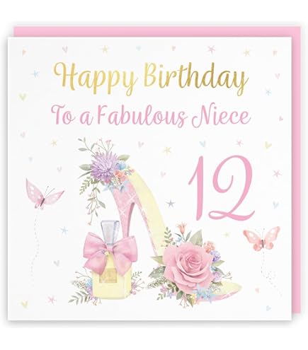 Niece Birthday Card - Beautiful Butterfly Floral Nieces