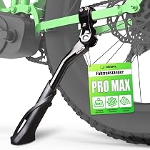 RBRL Fahrradständer 24-29 Zoll, Höhenverstellbarer Aluminium Seitenständer mit Rutschfestem Fuß, Fahrrad ständer für Mountainbike, Trekkingrad, Cityrad und E-Bike, Extra Stabil bis 45 kg Belastung Sport & Freizeit