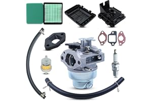 Haishine Carburateur avec Joint Kit pour Honda GCV160 GCV135 GC135 GC160 Moteur et Tondeuse, avec Filtre à air avec bouchon, Bougie d'allumage etc, Accessoire GCV 160 Tondeuse Pièces de Rechange