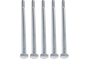 AERZETIX - C47502 - Juego de 5 piezas - Pernos M6x100 con rosca parcial - cabeza hexagonal - Ø6x100mm - DIN 931 - clase 8.8 - acero cincado - bricolaje - herramientas de montaje/ferretería