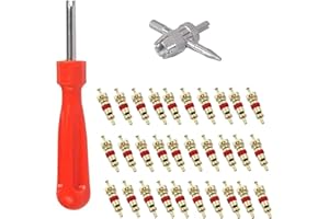 Supkeyer 32in1 Car Bike Motobike Tyre Valve Core Tool Set Tyre Valve Repair Tool with 4 in 1 Single Head Tyre Valve Core Remover
