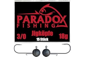 ‎PARADOX FISHING Paradox Fishing Jigköpfe Sets 2/0 3/0 4/0 5-28g - 15/25 St. - Jig Köpfe Gummifisch mit Jighead für Gummifische Zander Angelzubehör