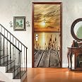 Adesivo Porta In PVC 3D A Tema Frutta E Verdura, Autoadesivo, Impermeabile, 90x200 Cm, Per Interni