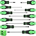 SWANLAKE 11PCS Screwdriver Set, Magnetic 5 Phillips and 5 Flat Head Tips for Fastening and Loosening Seized