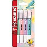 STABILO Swing Cool Pastel Marker İşaretleme Kalemi, 4'l&uuml; Paket (1 Paket x 4 Adet)
