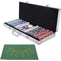 Mallette Poker Froadp 500 Jetons Laser – Coffret Alu Avec Cartes, Dés Et Boutons Dealer