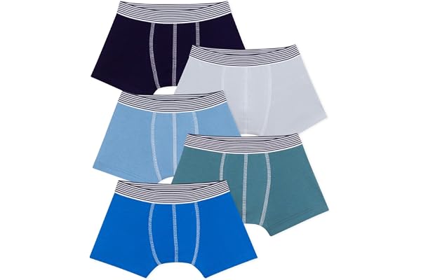 Petit Bateau Boxershorts för barn i enfärgad bomull A0dyt00 underkläder för pojkar dag (5 st)