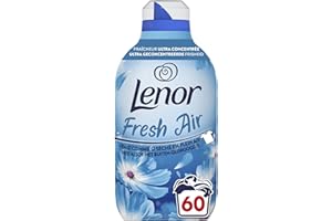 Lenor Air Frais, Adoucissant Linge, 60 Lavages, Fraîcheur Matinale, Formule Ultra Concentrée, Pour Un Vent De Fraîcheur Et De Propreté Lavage Après Lavage