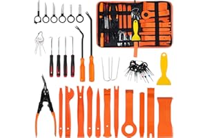 Altamejor Strumento di Rimozione Auto, 41 Pezzi Cunei di Rivestimento Strumento di Rivestimento con Clip di Fissaggio Auto, Audio Auto, Dvd e Strumento di Nevigazione