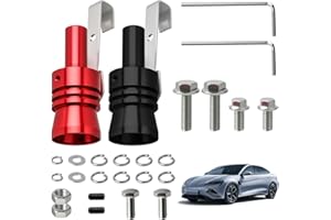 EDDRFY 2 pipe simulatore audio turbo, booster universale in lega di alluminio per auto e moto, tubo di scarico per tubo di scarico, facile da montare, durevole e antiruggine