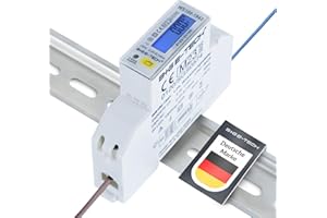 B+G E-TECH Bidirectional Electricity Meter [WS100-1942-MID 24] Import and Export Energy with 2x S0 Pulse Output (Import/Export), High Load Capacity up to 100A, Slim Design, User-friendly LCD LCD