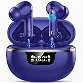 Wireless Bluetooth 5.4 Headphones, HiFi Headphones with ENC and LED Display | 45h total runtime, 8h per use, touch control, a