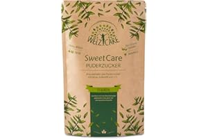 ‎WELZ CARE SweetCare statt Puderzucker - Zuckerersatz - Vegan - mit Erythritol & Stevia - Made in EU - 1 x 250g