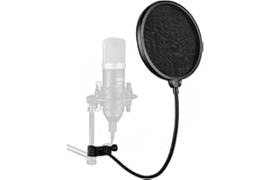 YOUSHARES Mikrofon Popschutz, 15,2 cm Pop Filter Mic Windschutz Maske Shield Schallschutz mit Clip für Aufnahme, Gesang und Home Broadcast Studio, Mikro Schutz Filter Murmeln