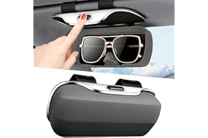 Veftsvy Soporte Gafas Coche, Caja de Visera Automotriz, Caja para Gafas de Sol para Visera de Coche, Universal Portagafas para Coche, Estuche para Gafas de Coche para Guardar Vasos (Gris)