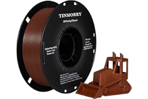 ‎TINMORRY Carbon Fiber PETG Filament 1.75mm, TINMORRY PETG-CF 3D Printer Filament, Compatible with Bambu FDM 3D Printer, 1 KG 1 Spool, Dark Brick-red