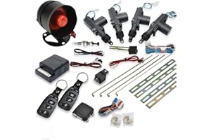 TOTMOX Car Remote Verrouillage centralisé 4 Portes système d'entrée sans clé + antidémarrage antivol avec capteur de Choc Universel adapté à Tous env.