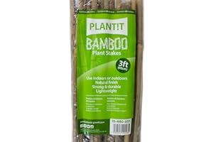 PLANT !T 3FT Bamboo Stakes Canes For Climbing Plants Garden Support Stick For Vegetables Flowers Plant Pack Of 25 Strong Bamboo Poles